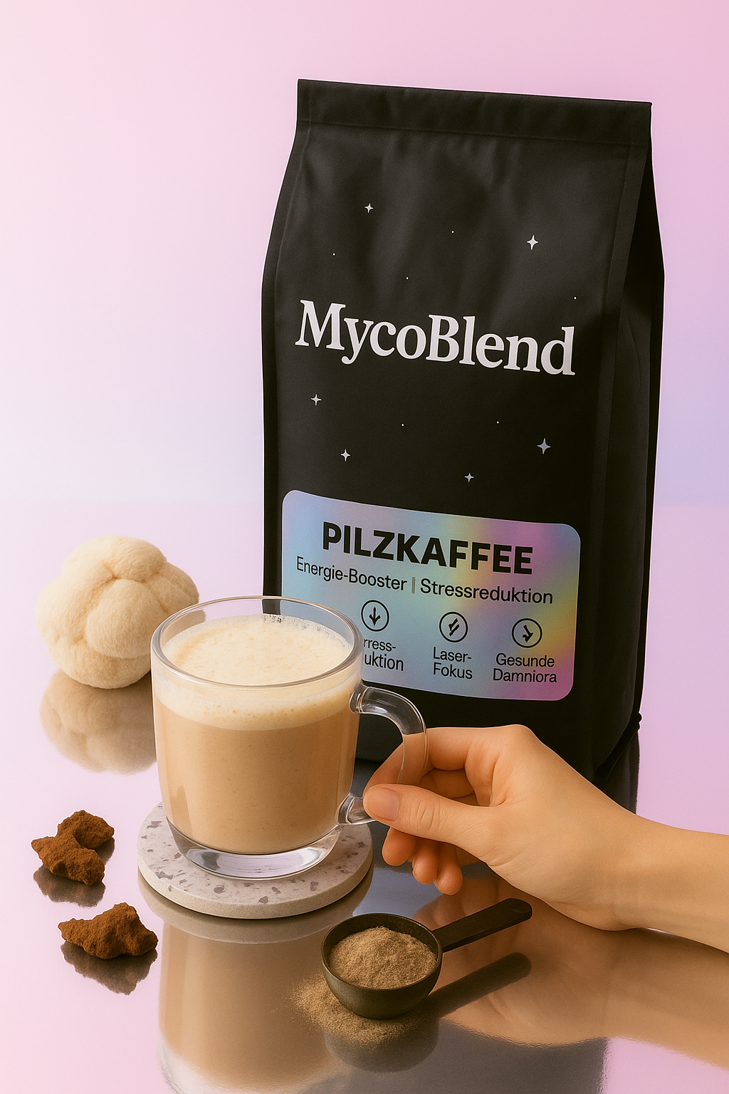 MycoBlend - Pilzkaffee mit Kollagen und Löwenmähne